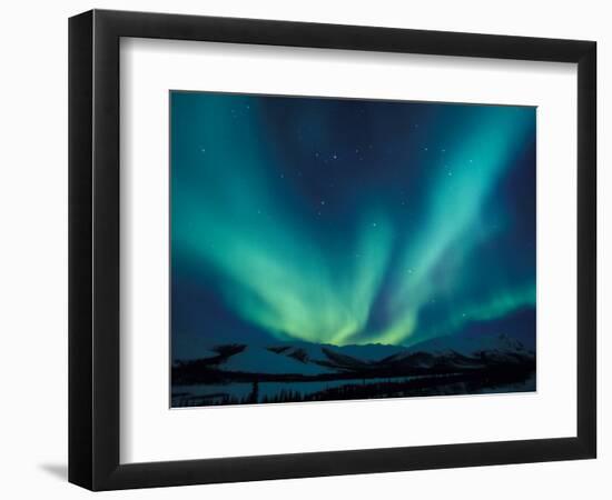 Northern Lights, Endicott Mountains in the Brooks Range, Alaska-Hugh Rose-Framed Photographic Print