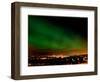 Northern Lights Hanging Over Glasgows West End-null-Framed Photographic Print