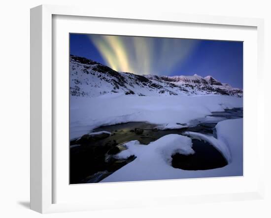 Northern Lights in Skittendalen Valley, Troms County, Norway-Stocktrek Images-Framed Photographic Print