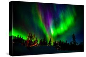 Northern Lights, Lapland, Sweden-null-Stretched Canvas