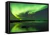 Northern Lights Near Eggum, Aurora Borealis, Eggum, Lofoten, Norway-Sonja Jordan-Framed Stretched Canvas