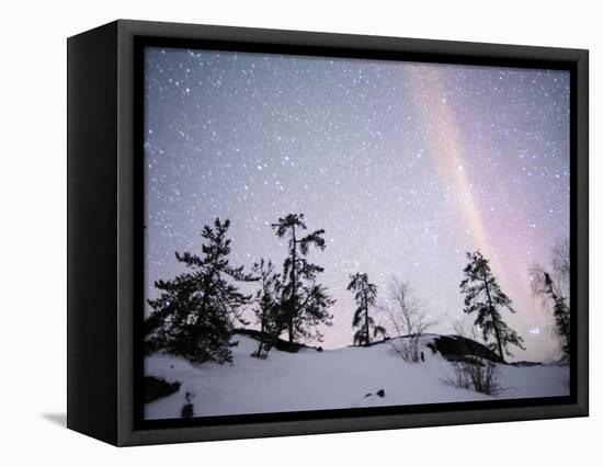 Northern Lights Northwest Territories, March 2008, Canada-Eric Baccega-Framed Stretched Canvas