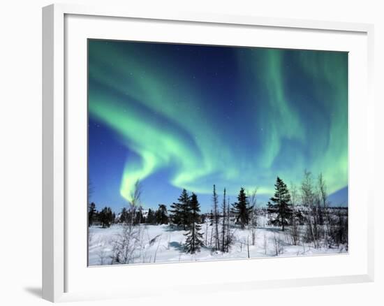 Northern Lights Northwest Territories, March 2008, Canada-Eric Baccega-Framed Photographic Print