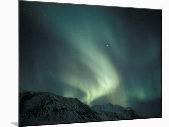 Northern Lights Over Endicott Mountains, Gates of the Arctic National Preserve, Alaska, USA-Hugh Rose-Mounted Photographic Print