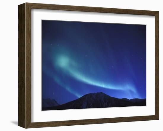 Northern Lights Over Endicott Mountains, Gates of the Arctic National Preserve, Alaska, USA-Hugh Rose-Framed Photographic Print