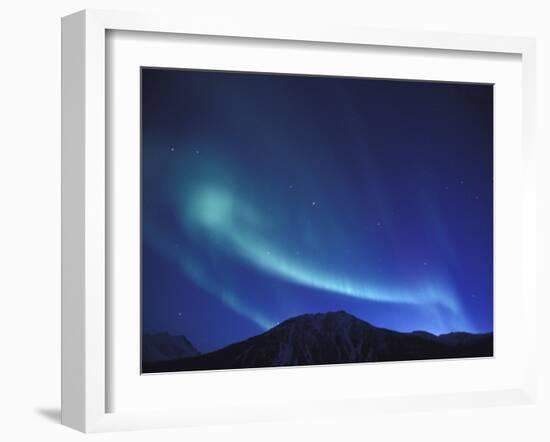 Northern Lights Over Endicott Mountains, Gates of the Arctic National Preserve, Alaska, USA-Hugh Rose-Framed Photographic Print