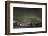 Northern Lights over Port City in Norway in Winter with Stars and Stones in the Foreground-Niki Haselwanter-Framed Photographic Print