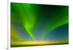 Northern Lights over the Sea, Beaufort Sea, ANWR, Alaska, USA-Steve Kazlowski-Framed Photographic Print