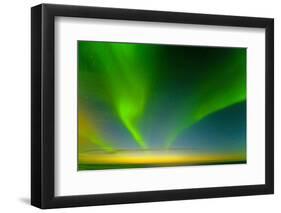 Northern Lights over the Sea, Beaufort Sea, ANWR, Alaska, USA-Steve Kazlowski-Framed Photographic Print