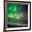 Northern Lights over the Waves Breakiing on the Beach in Seltjarnarnes, Reykjavik, Iceland-Ragnar Th Sigurdsson-Framed Photographic Print