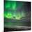 Northern Lights over the Waves Breakiing on the Beach in Seltjarnarnes, Reykjavik, Iceland-Ragnar Th Sigurdsson-Mounted Photographic Print