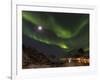 Northern Lights over village Maervoll, island Vestvagoy. Lofoten Islands. Norway-Martin Zwick-Framed Photographic Print