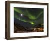 Northern Lights over village Maervoll, island Vestvagoy. Lofoten Islands. Norway-Martin Zwick-Framed Photographic Print