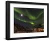 Northern Lights over village Maervoll, island Vestvagoy. Lofoten Islands. Norway-Martin Zwick-Framed Photographic Print