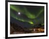 Northern Lights over village Maervoll, island Vestvagoy. Lofoten Islands. Norway-Martin Zwick-Framed Photographic Print