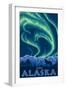 Northern Lights, Sitka, Alaska-Lantern Press-Framed Art Print