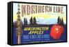 Northern Line Apple Label-null-Framed Stretched Canvas