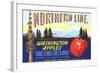 Northern Line Apple Label-null-Framed Art Print