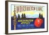 Northern Line Apple Label-null-Framed Art Print