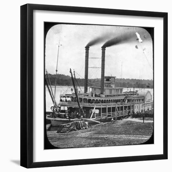 Northern Line Packet Company Paddle Steamer Lake Superior, USA, C1870S-null-Framed Photographic Print