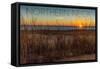 Northern Neck, Virginia - Beach and Sunrise-Lantern Press-Framed Stretched Canvas