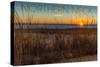 Northern Neck, Virginia - Beach and Sunrise-Lantern Press-Stretched Canvas