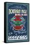 Northern Neck, Virginia - Blue Crab Vintage Sign-Lantern Press-Framed Stretched Canvas