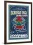 Northern Neck, Virginia - Blue Crab Vintage Sign-Lantern Press-Framed Art Print