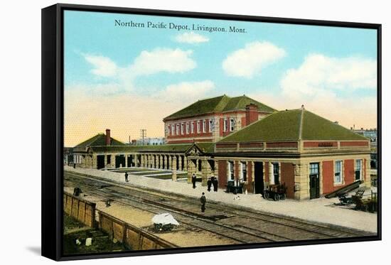 Northern Pacific Depot, Livingston-null-Framed Stretched Canvas