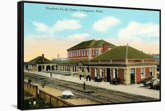 Northern Pacific Depot, Livingston-null-Framed Stretched Canvas