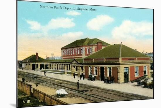 Northern Pacific Depot, Livingston-null-Mounted Art Print