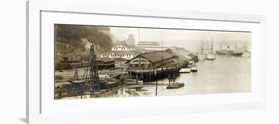 Northern Pacific Dock, Circa 1912-B.L. Aldrich-Framed Premium Giclee Print