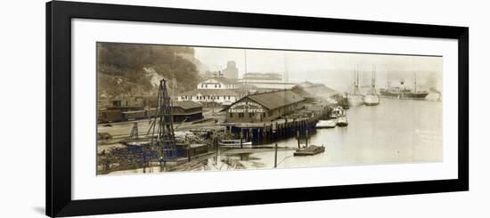 Northern Pacific Dock, Circa 1912-B.L. Aldrich-Framed Giclee Print