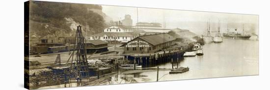 Northern Pacific Dock, Circa 1912-B.L. Aldrich-Stretched Canvas