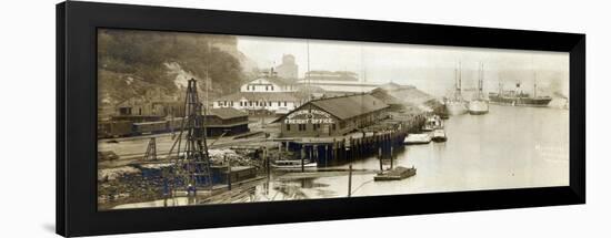 Northern Pacific Dock, Circa 1912-B.L. Aldrich-Framed Giclee Print