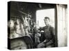 Northern Pacific - Engineer, Circa 1909-null-Stretched Canvas