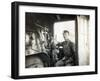 Northern Pacific - Engineer, Circa 1909-null-Framed Giclee Print