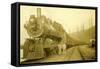 Northern Pacific Locomotive, Point Defiance, Tacoma, WA, ca. 1914-null-Framed Stretched Canvas