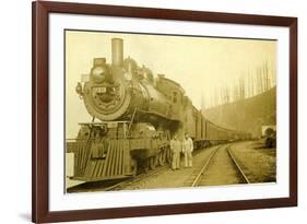 Northern Pacific Locomotive, Point Defiance, Tacoma, WA, ca. 1914-null-Framed Giclee Print