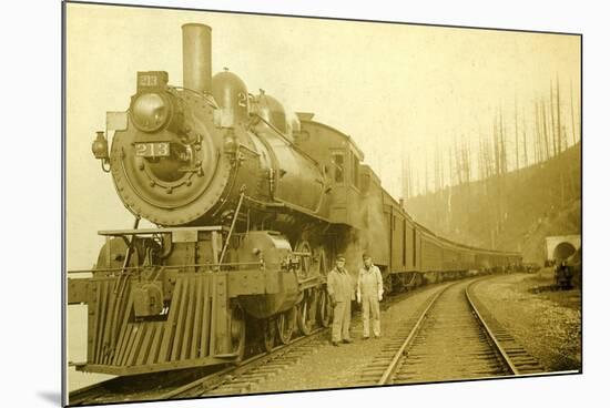 Northern Pacific Locomotive, Point Defiance, Tacoma, WA, ca. 1914-null-Mounted Giclee Print