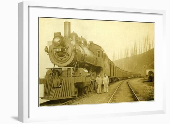 Northern Pacific Locomotive, Point Defiance, Tacoma, WA, ca. 1914-null-Framed Giclee Print