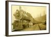 Northern Pacific Locomotive, Point Defiance, Tacoma, WA, ca. 1914-null-Framed Giclee Print