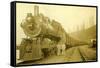 Northern Pacific Locomotive, Point Defiance, Tacoma, WA, ca. 1914-null-Framed Stretched Canvas