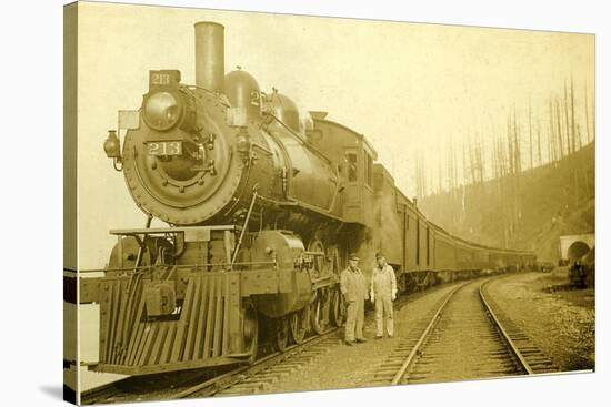 Northern Pacific Locomotive, Point Defiance, Tacoma, WA, ca. 1914-null-Stretched Canvas