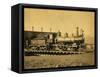 Northern Pacific Railroad Locomotive 162-null-Framed Stretched Canvas