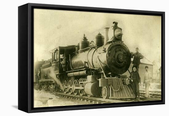 Northern Pacific Railway Locomotive No. 2, Ellensburg, Wa, 1904-null-Framed Stretched Canvas