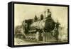 Northern Pacific Railway Locomotive No. 2, Ellensburg, Wa, 1904-null-Framed Stretched Canvas