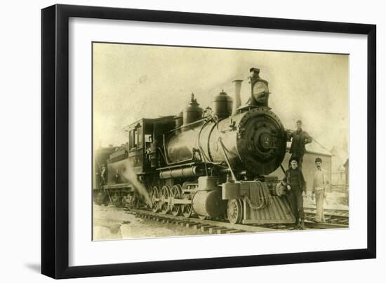 Northern Pacific Railway Locomotive No. 2, Ellensburg, Wa, 1904-null-Framed Photographic Print