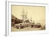 Northern Pacific Wharf, Tacoma, Washington, ca. 1890-Thomas Rutter-Framed Giclee Print