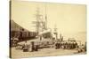 Northern Pacific Wharf, Tacoma, Washington, ca. 1890-Thomas Rutter-Stretched Canvas